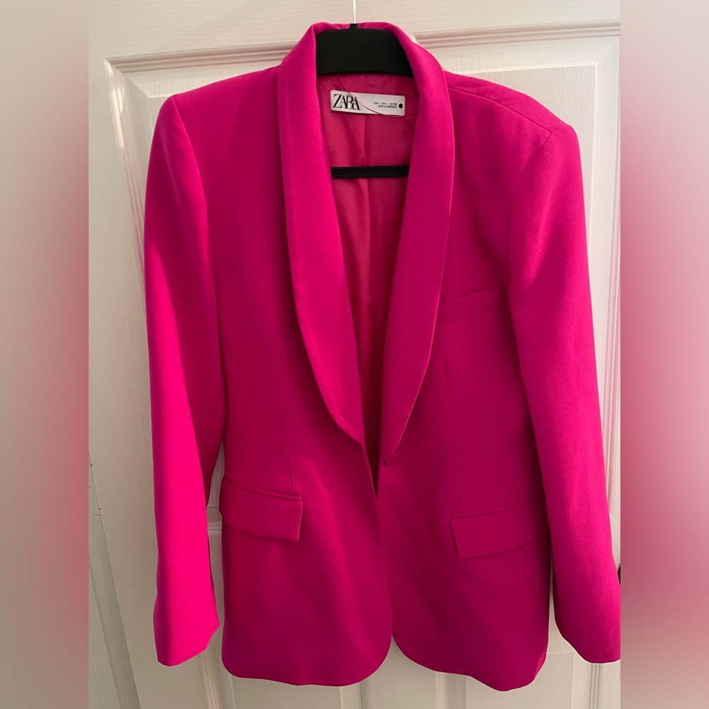 Hot pink Zara blazer size L